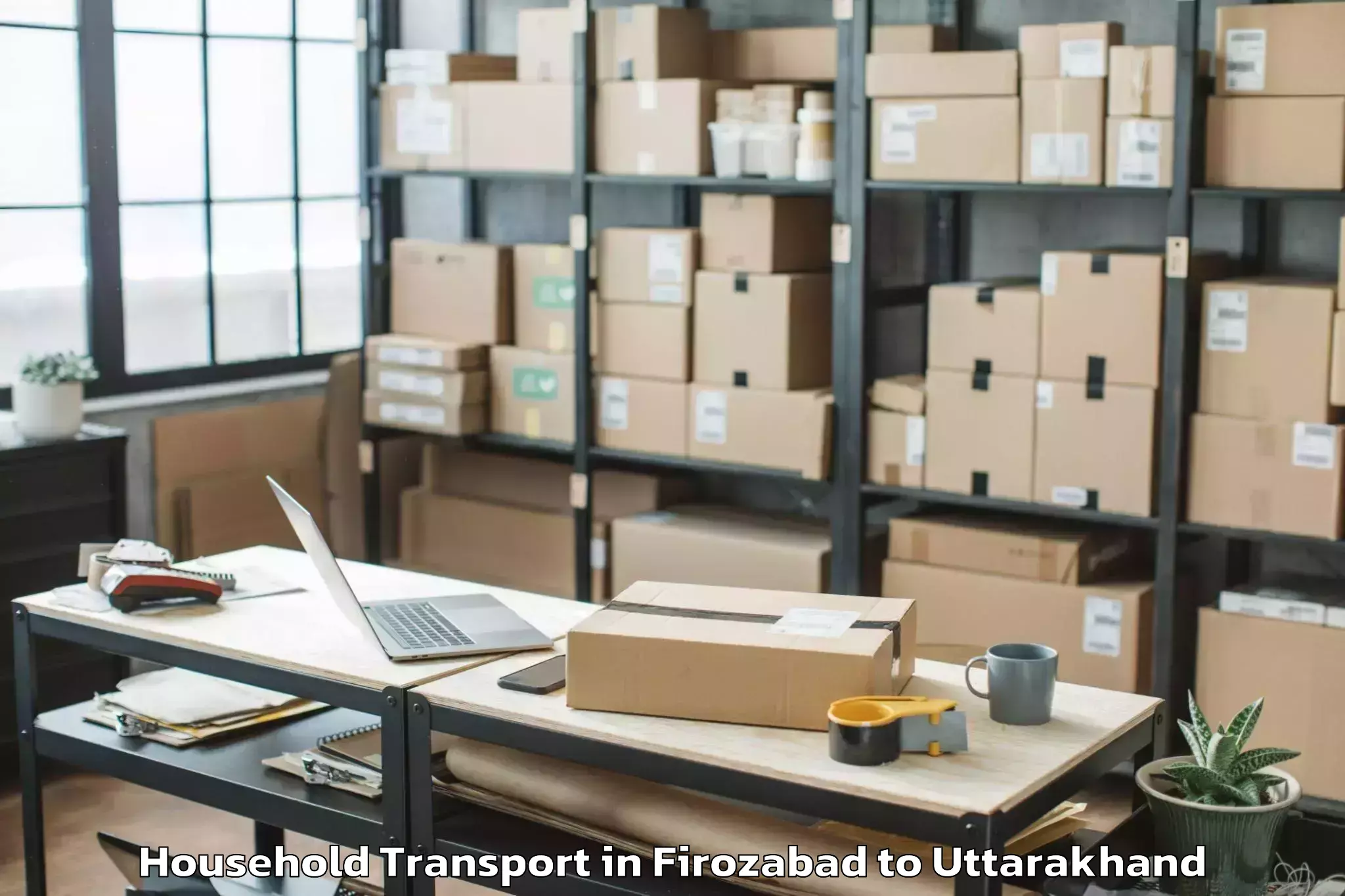 Book Firozabad to Chaukhutiya Household Transport